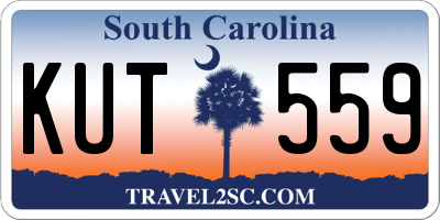 SC license plate KUT559