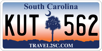 SC license plate KUT562
