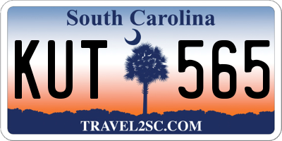 SC license plate KUT565