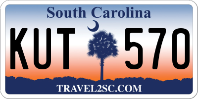 SC license plate KUT570