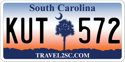 SC license plate KUT572