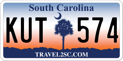 SC license plate KUT574