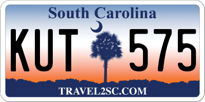 SC license plate KUT575