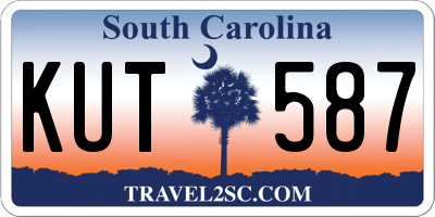 SC license plate KUT587
