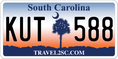 SC license plate KUT588
