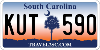 SC license plate KUT590