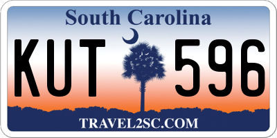 SC license plate KUT596