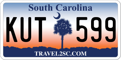 SC license plate KUT599