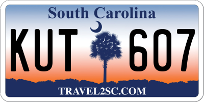SC license plate KUT607