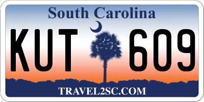 SC license plate KUT609