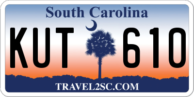 SC license plate KUT610