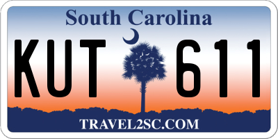 SC license plate KUT611