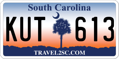 SC license plate KUT613