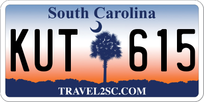 SC license plate KUT615