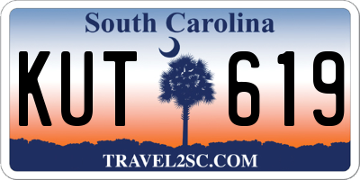 SC license plate KUT619