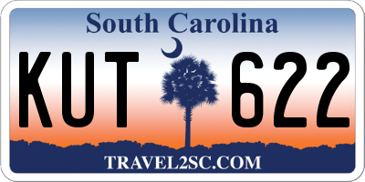 SC license plate KUT622