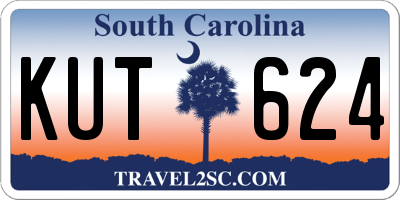 SC license plate KUT624