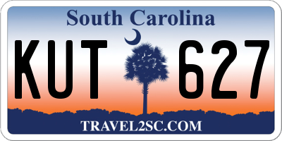SC license plate KUT627