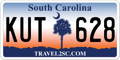 SC license plate KUT628