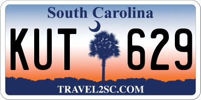 SC license plate KUT629