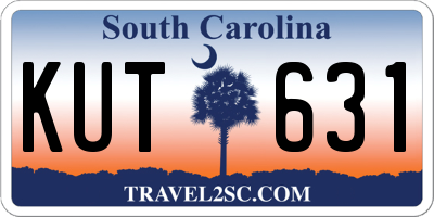 SC license plate KUT631