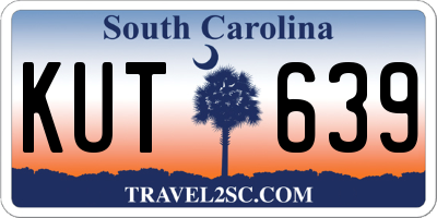 SC license plate KUT639