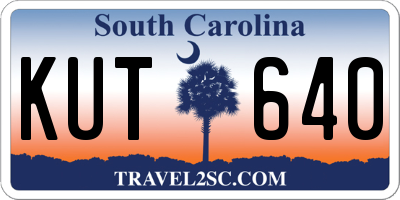 SC license plate KUT640