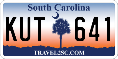 SC license plate KUT641