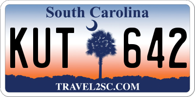 SC license plate KUT642