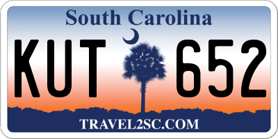 SC license plate KUT652