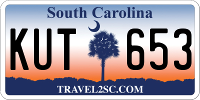 SC license plate KUT653