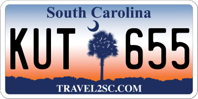 SC license plate KUT655