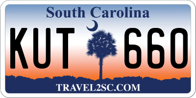 SC license plate KUT660