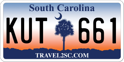 SC license plate KUT661
