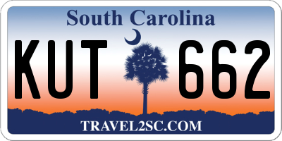 SC license plate KUT662