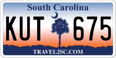 SC license plate KUT675
