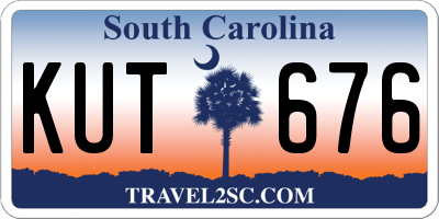 SC license plate KUT676