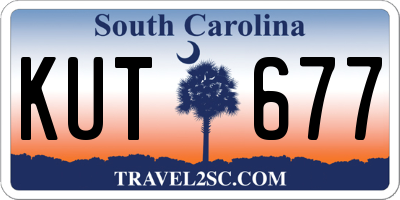 SC license plate KUT677