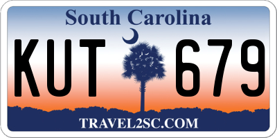 SC license plate KUT679