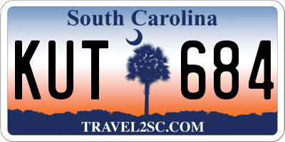SC license plate KUT684