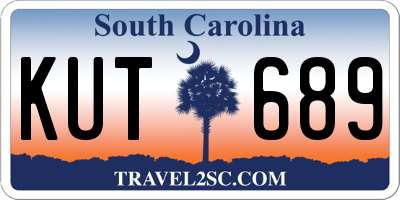 SC license plate KUT689