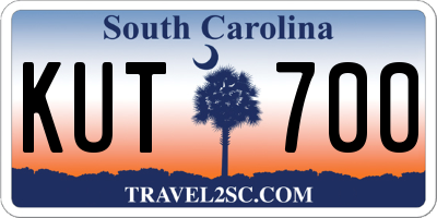 SC license plate KUT700