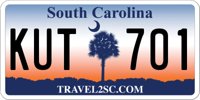 SC license plate KUT701