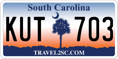 SC license plate KUT703