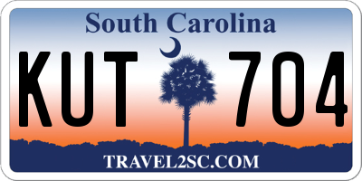 SC license plate KUT704