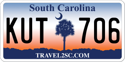 SC license plate KUT706