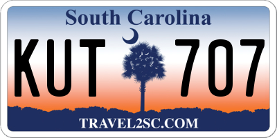 SC license plate KUT707