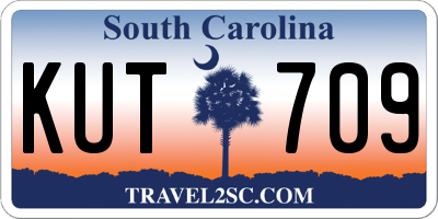 SC license plate KUT709