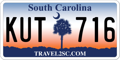 SC license plate KUT716