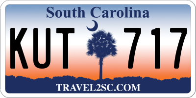 SC license plate KUT717